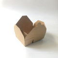 Caja de lonchera de papel kraft biodegradable desechable